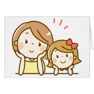 Bande dessinée heureuse de mère et de fille