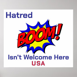 Bande dessinée ! Poster de bienvenue de la haine