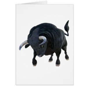 Bande dessinée Taureau chargeant la tête avant