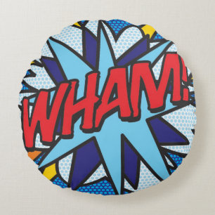 Bande dessinée WHAM! coussin à coussin rond