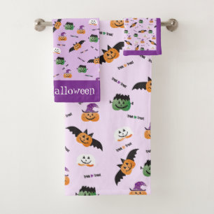 Bande D'Halloween Ou Treat Citrouille Purple