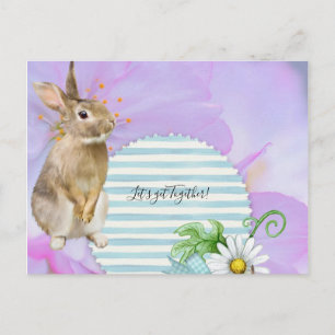 Bande florale de lapin de carte postale