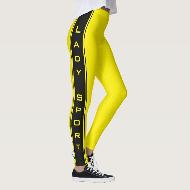 Bande latérale noire Jaune Leggings ou Choisir des (Droite)