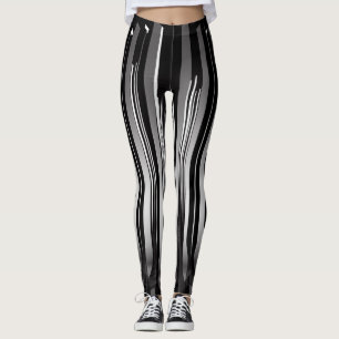Bande moderne / Leggings blancs noirs