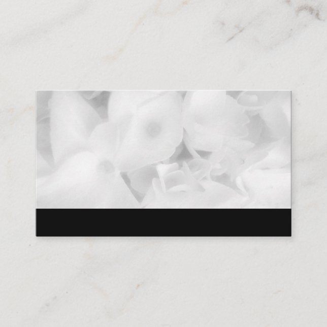 Bande noire Blanc Floral Blank Mariage Cartes de P (Devant)