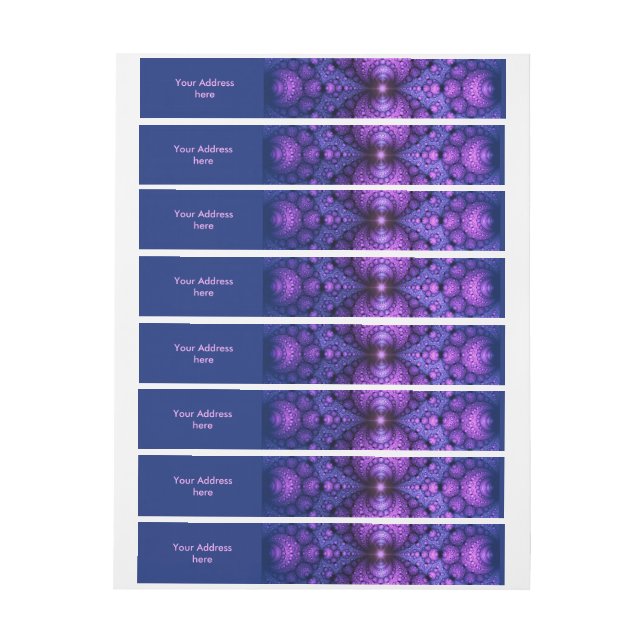 Bande Pour Adresse Apophyse Fractale - Atoms Fusion + votre texte (Feuille)