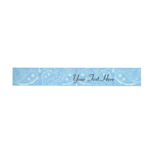 Bande Pour Adresse Blue Rustic Paisley Country Western Invitation
