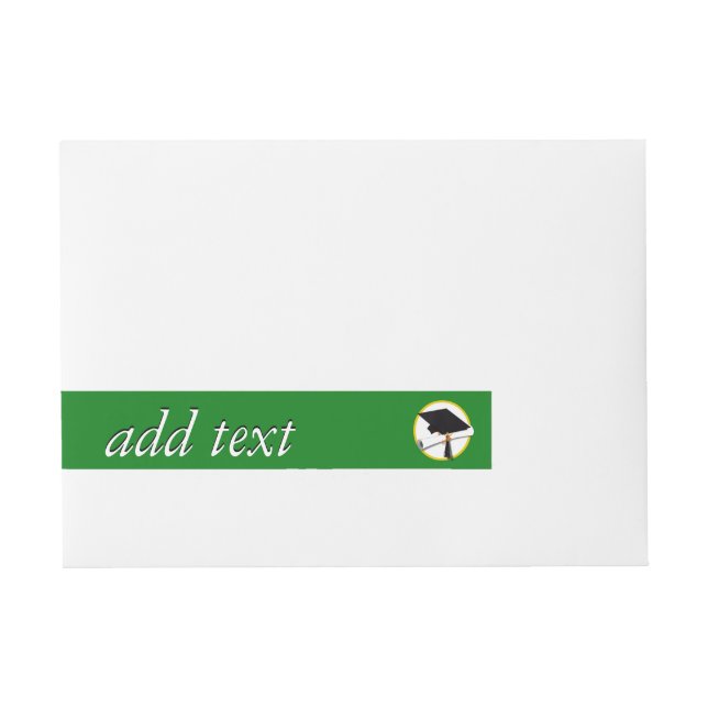 Bande Pour Adresse Casquette diplômé avec diplôme - Vert (Devant)