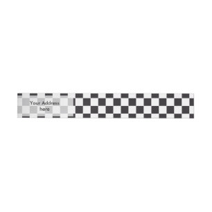 Bande Pour Adresse Courses d'automobiles/motif d'échecs + votre