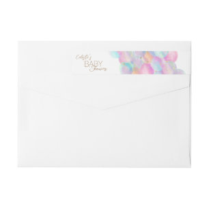 Bande Pour Adresse De Retour Adresse de Retour Baby Shower Bulle Arc-en-ciel Co