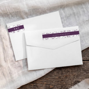 Bande Pour Adresse De Retour Adresse de retour de mariage florale vintage foncé