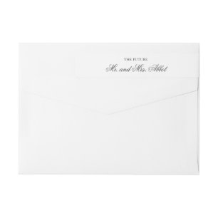 Bande Pour Adresse De Retour Adresse de retour de mariage traditionnelle noir e