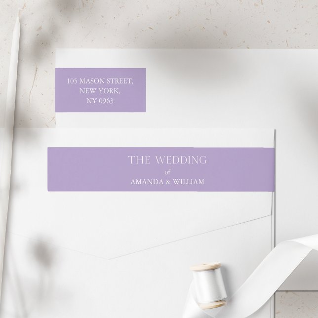 Bande Pour Adresse De Retour Adresse de retour du Mariage minimal (Créateur téléchargé)