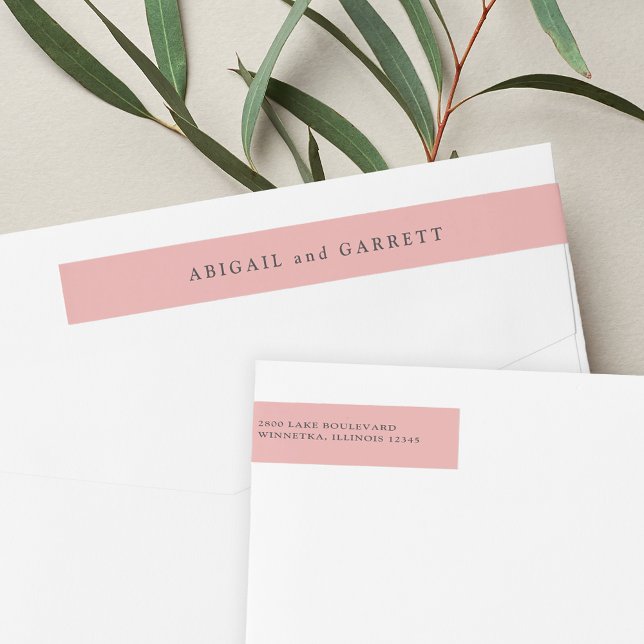 Bande Pour Adresse De Retour Adresse de retour du Mariage rose Shell (Créateur téléchargé)