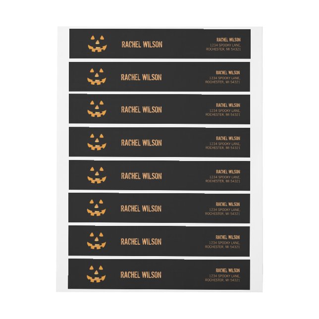Bande Pour Adresse De Retour Adresse de retour Halloween (Feuille)