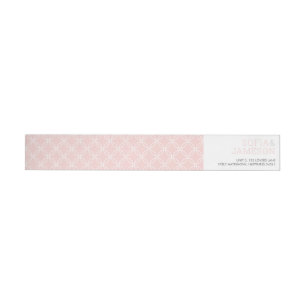 Bande Pour Adresse De Retour ADRESSE MINIMALE simple de type moderne rose pâle