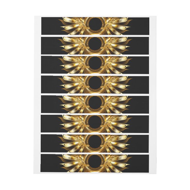 Bande Pour Adresse De Retour Ailes de Steampunk (Feuille)