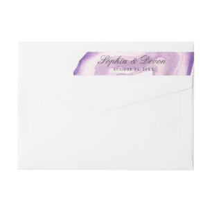 Bande Pour Adresse De Retour Aquarelle   Lavande  