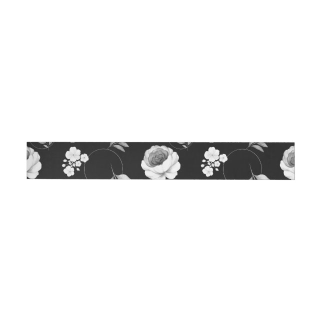 Bande Pour Adresse De Retour Aquarelle Roses 33 (Individuel)