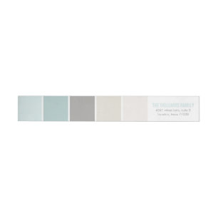 Bande Pour Adresse De Retour Blocs de couleurs modernes bleu clair et gris