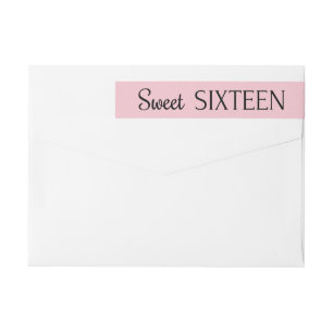Bande Pour Adresse De Retour Boutique Parisienne Pink Black Sweet sixteen Adres