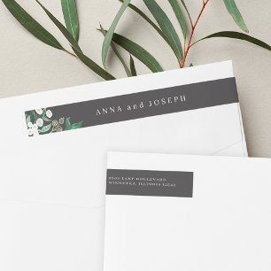 Bande Pour Adresse De Retour Cendre Greenhouse Watercolor - Adresse de retour