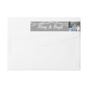 Bande Pour Adresse De Retour Christmas Lights Holiday Adresse de retour Label