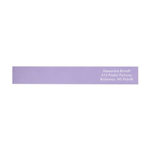 Bande Pour Adresse De Retour Clair pastel violet classe monochromatique