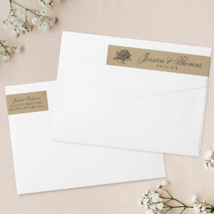 Bande Pour Adresse De Retour Collection Vintage de Mariages d'Old Oak Tree
