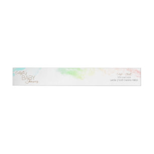 Bande Pour Adresse De Retour Coloré Arc en ciel nuages Baby shower Adresse de r