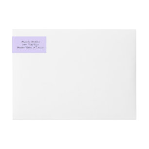 Bande Pour Adresse De Retour Couleur solide Lilac
