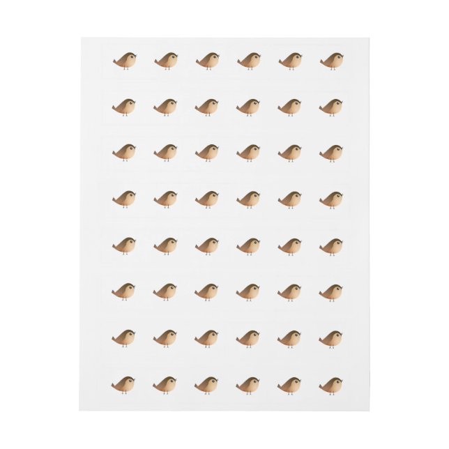 Bande Pour Adresse De Retour Dessin d'Oiseau de Bruant (Feuille)