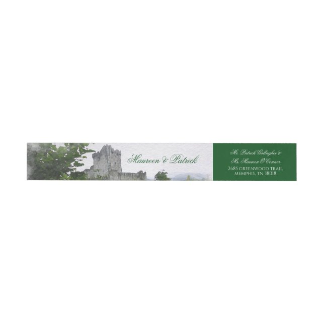 Bande Pour Adresse De Retour Destination d'aquarelle : L'Irlande (Individuel)