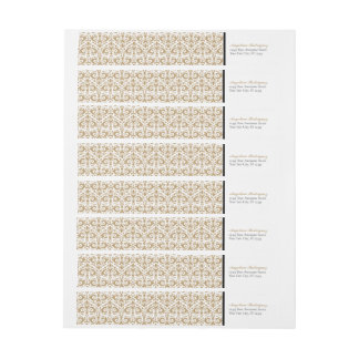 Bande Pour Adresse De Retour Diplôme de motif de Damas or
