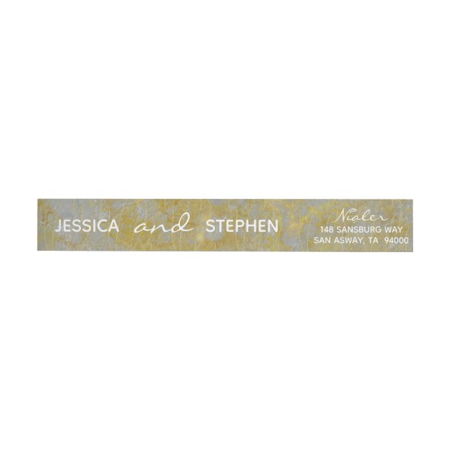 Bande Pour Adresse De Retour Doublure en argent mariage (Individuel)