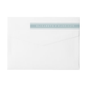 Bande Pour Adresse De Retour Duck Egg Bleu Mariage moderne