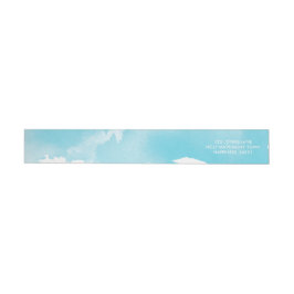 Bande Pour Adresse De Retour EAU CHIC COULEUR chic moderne aqua adresse bleue