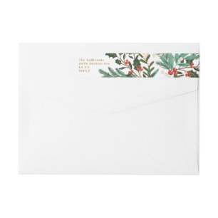 Bande Pour Adresse De Retour Élégance classique enchanteresse Noël
