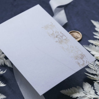Bande Pour Adresse De Retour Elegant Gold Floral Mariage Adresse de retour