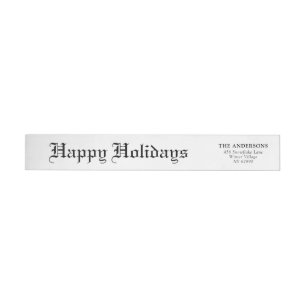 Bande Pour Adresse De Retour Élégant journal moderne Joyeux Noël