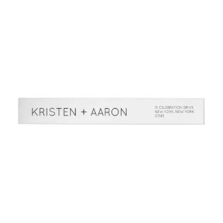 Bande Pour Adresse De Retour Faire-part de mariage Monogramme moderne