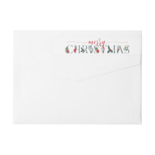 Bande Pour Adresse De Retour Festiage Joyeux Noël Retour Adresse