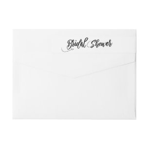 Bande Pour Adresse De Retour Fête des mariées blanche noire