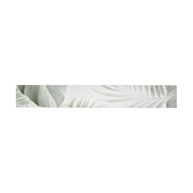 Bande Pour Adresse De Retour Feuilles tropicaux 1 (Individuel)