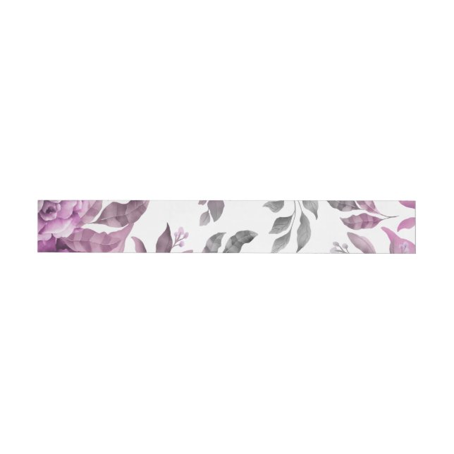 Bande Pour Adresse De Retour Fleurs d'aquarelle 3 (Individuel)