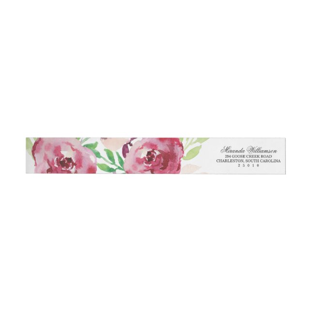 Bande Pour Adresse De Retour Florales de printemps (Individuel)