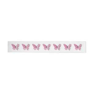 Bande Pour Adresse De Retour Flower Butterfly