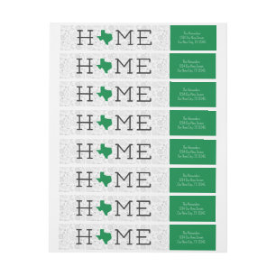 Bande Pour Adresse De Retour Green HOME Texas