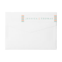 La collection moderne de Mariages Chevron Peach & 