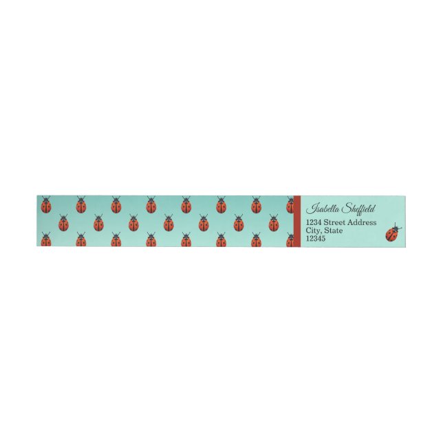 Bande Pour Adresse De Retour Ladybugs (Individuel)